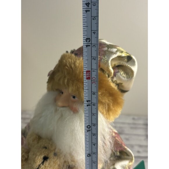 Vintage Kmart Pink Christmas Santa Holiday Centerpiece/ Tree Topper / Decor 13” - Picture 12 of 13